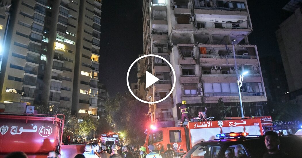 Beirut Building Damaged in Strike